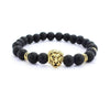 Matte Onyx Natural Stone Lion Bracelet - Zodeys