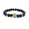 Matte Onyx Natural Stone Lion Bracelet - Zodeys