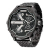 Large & Heavy Rose Gold & Full-Steel Watch - Zodeys
