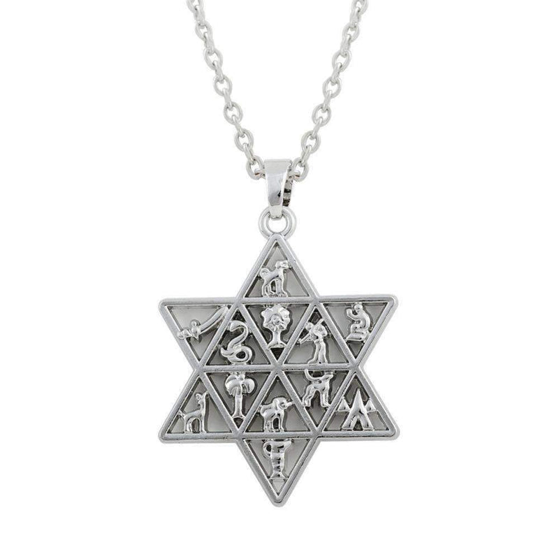 12 Tribes Star of David Pendant Necklace - Zodeys