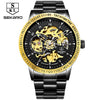 Matte Black Stainless Steel Mechanical Skeleton Watch - Zodeys