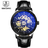 Matte Black Stainless Steel Mechanical Skeleton Watch - Zodeys