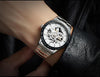 Matte Black Stainless Steel Mechanical Skeleton Watch - Zodeys