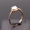 White Fire Opal Champagne Gold Ring - Zodeys