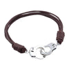 Handcuffed Stainless Steel Leather Bracelet - Zodeys