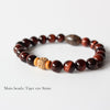 Tiger Eye Stone Tibetan Agate Beaded Bracelet - Zodeys