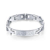 Silver Cristo Bangle Bracelet