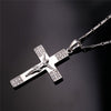 Zircon Jesus Piece Cross Necklace - Zodeys