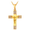 Zircon Jesus Piece Cross Necklace - Zodeys