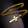 Premium Thick Rhinestone Cross Necklace - Zodeys