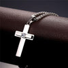 Premium Thick Rhinestone Cross Necklace - Zodeys