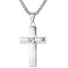 Premium Thick Rhinestone Cross Necklace - Zodeys