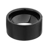 High Polish Tungsten Carbide Matte Black Ring - Zodeys