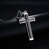 Stainless Steel España Bible Prayer Cross Necklace