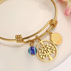Gold Tree of Life Wired Bangle Bracelet - Zodeys