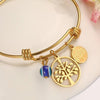 Gold Tree of Life Wired Bangle Bracelet - Zodeys