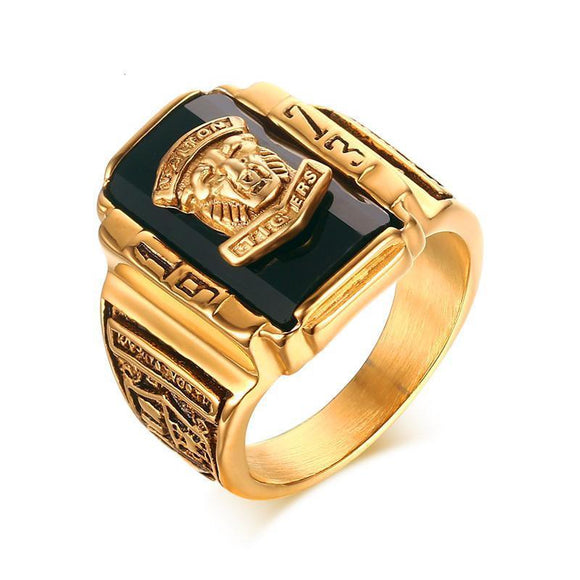 Polished Gold Walton Tigers Ring - Zodeys