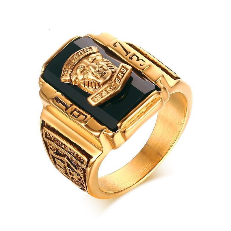Polished Gold Walton Tigers Ring - Zodeys