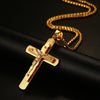 Men's Gold Jesus Cross Necklace - Zodeys