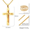 Men's Gold Jesus Cross Necklace - Zodeys