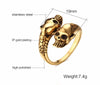 Polished Biker's Outlaw Double-Skull Ring - Zodeys