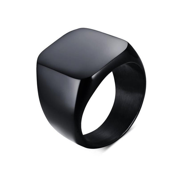 Onyx Squared Solid Ring - Zodeys