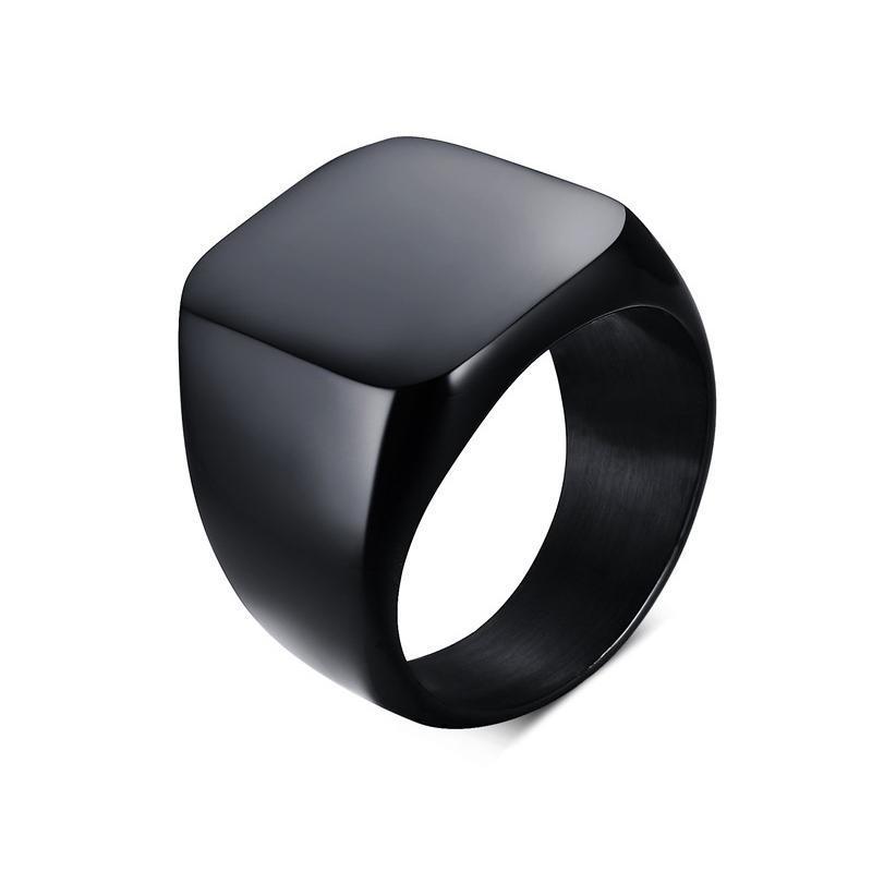 Onyx Squared Solid Ring - Zodeys