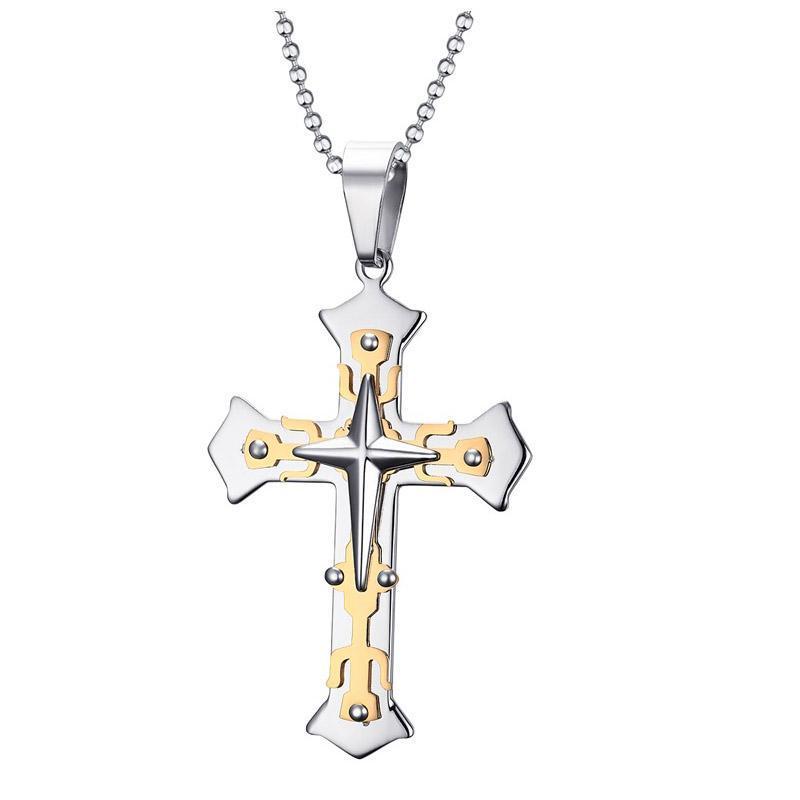 Viking Premium Stainless Steel Cross Necklace - Zodeys