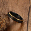 Gold Plated Black Tungsten Carbide Ring - Zodeys