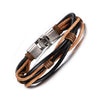 Pristine Intellect Braided Genuine Leather Bracelet - Zodeys
