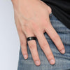 Midnight Dash Matte Black Ring