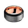 Brushed Tungsten Wide Band Ring - Zodeys