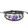 Purple Haze Leather Zodiac Bracelet - Zodeys