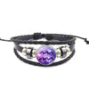 Purple Haze Leather Zodiac Bracelet - Zodeys