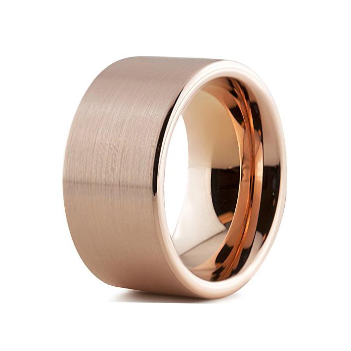 Brushed Finish Rose Gold Wide Ring - Zodeys