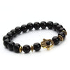 Antique Lavastone and Matte Hamsa Hand Bracelet - Zodeys