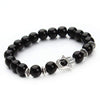Antique Lavastone and Matte Hamsa Hand Bracelet - Zodeys