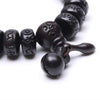 Hand-carved Peachwood Malas Tibetan Buddhist Prayer Bracelet - Zodeys