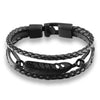 Multi-Layer Feather Arrow Anchor Leather Bracelet