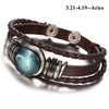 England Nights Leather Constellation Snap Bracelet - Zodeys
