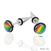 LGBT Rainbow Studded Spike Earrings - Zodeys
