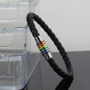 Fierté - Rainbow Pride Magnetic Buckle Leather Bracelet - Zodeys