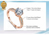 1.75ct Polished Austrian Crystal Rose Gold Ring - Zodeys