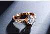 1.75ct Polished Austrian Crystal Rose Gold Ring - Zodeys