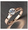 1.75ct Polished Austrian Crystal Rose Gold Ring - Zodeys
