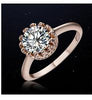 1.75ct Polished Austrian Crystal Rose Gold Ring - Zodeys