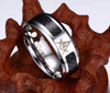 Beveled Carbon Fiber Inlay Masonic Ring - Zodeys