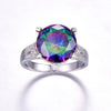 Rainbow Topaz Sterling Silver Engagement Ring