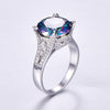 Rainbow Topaz Sterling Silver Engagement Ring