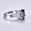 Rainbow Topaz Sterling Silver Engagement Ring
